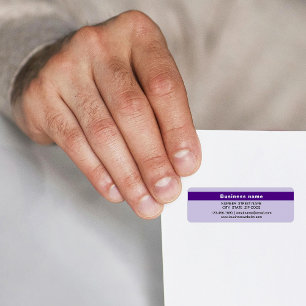 Highlighted Business Name on Purple Return Address