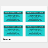 Highlighted Business Name on Teal Green
