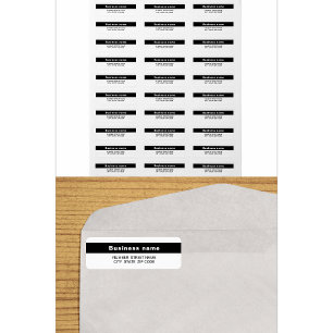 Highlighted Business Name White Return Address