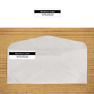 Highlighted Business Name White Return Address
