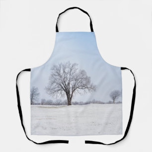 Highlighted Winter Oak Tree Apron