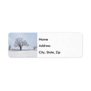 Highlighted Winter Oak Tree Label