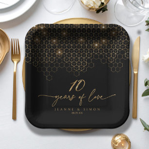 Highlights Gold 10th Anniversary ID1165 Paper Plate