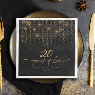 Highlights Gold 20th Anniversary ID1165 Napkin