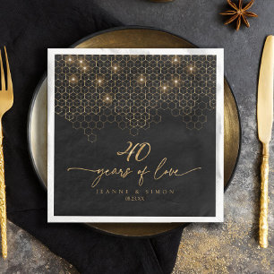 Highlights Gold 40th Anniversary ID1165 Napkin