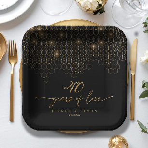 Highlights Gold 40th Anniversary ID1165 Paper Plate