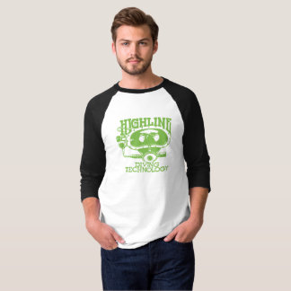 Highline Diving Tech Retro (Green Logo) 3/4 T-Shirt