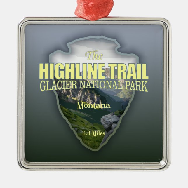 Highline Trail (arrowhead) Metal Tree Decoration (Front)