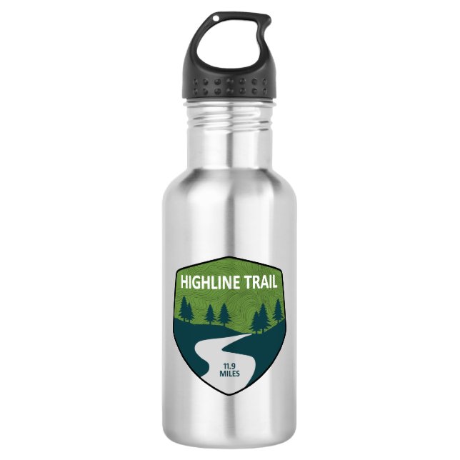 Highline Trail Glacier National Park 532 Ml Water Bottle (Front)