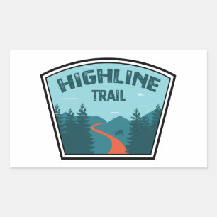 Highline Trail Glacier National Park Rectangular Sticker