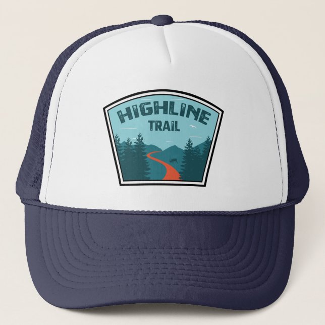 Highline Trail Glacier National Park Trucker Hat (Front)
