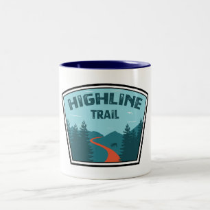Highline Trail Glacier National Park Two-Tone Coffee Mug