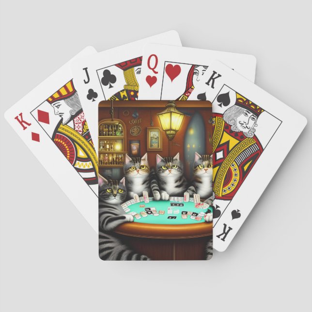 Highly Detailed Cats Playing Poker Playing Cards (Back)