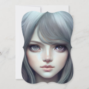 Highly Detailed Tabby Cat with Long Soft Hair Trip Card