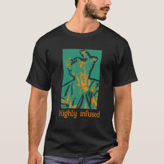 highly infused orange green t shirt