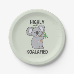 Highly Koalafied Koala Paper Plate