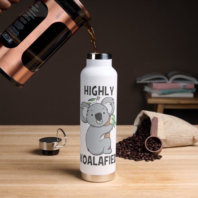 Highly Koalafied Koala Water Bottle (Coffee)