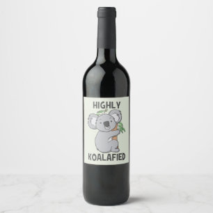 Highly Koalafied Koala Wine Label