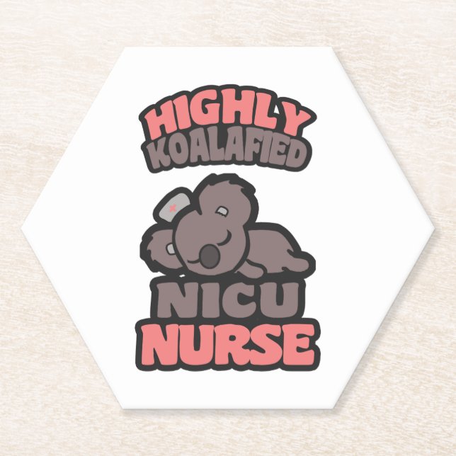 Highly Koalafied NICU Nurse  Paper Coaster (Front)