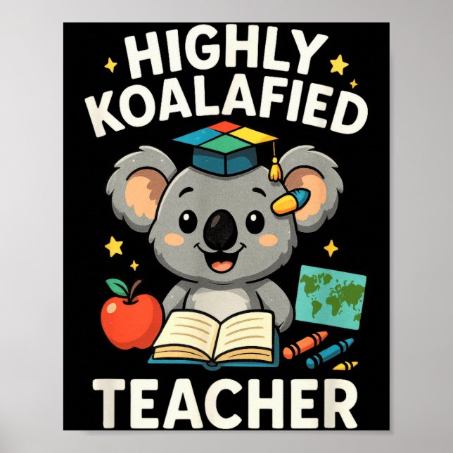 Highly Koalafied Teacher - Funny Koala Bear  Poster (Front)