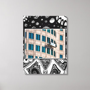 Highrise Window Washer Canvas Print