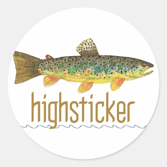 Highsticker - Fly Fishing Classic Round Sticker (Front)