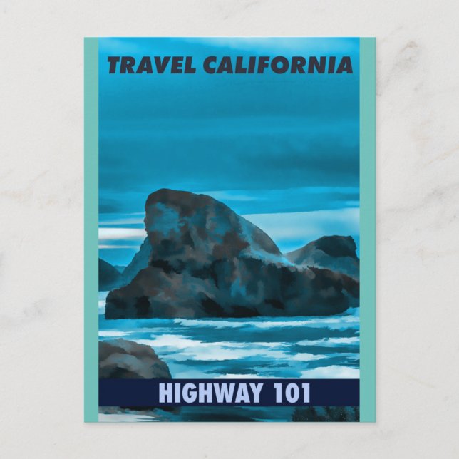 Highway 101 California  vintage travel Postcard (Front)