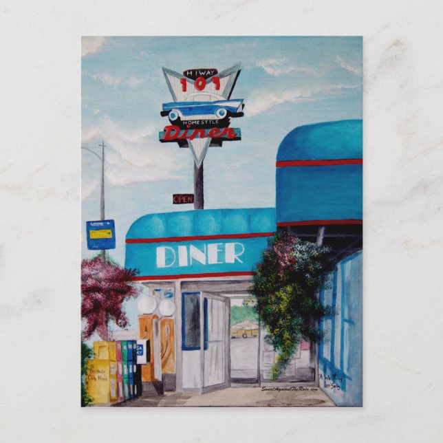 Highway 101 Diner Postcard (Front)