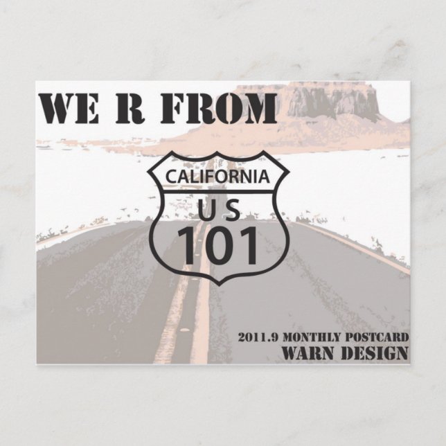 Highway 101 postcard (Front)