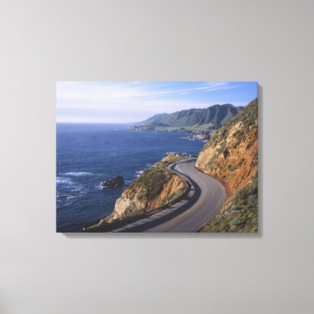 Highway 1 along the California Coast near Canvas Print (Front)