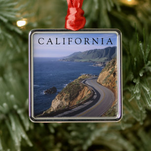 Highway 1   Carmel California Metal Tree Decoration
