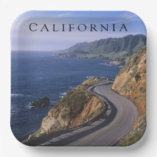 Highway 1 Carmel California Paper Plate