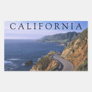 Highway 1   Carmel California Rectangular Sticker