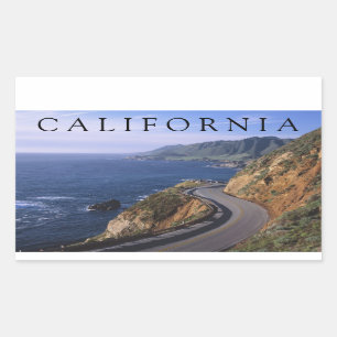 Highway 1   Carmel California Rectangular Sticker