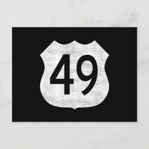 Highway 49 Route Sign Postcard