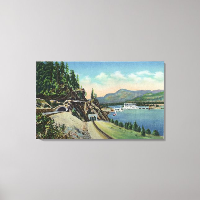 Highway and Railway Tunnels near Bonneville Canvas Print (Front)