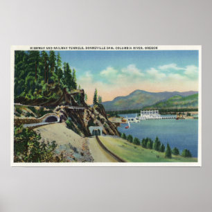 Highway and Railway Tunnels near Bonneville Poster