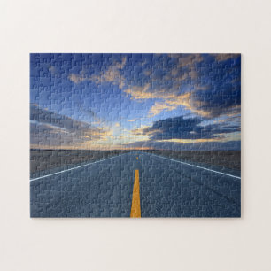 Highway at Sunrise Day Jigsaw Puzzle