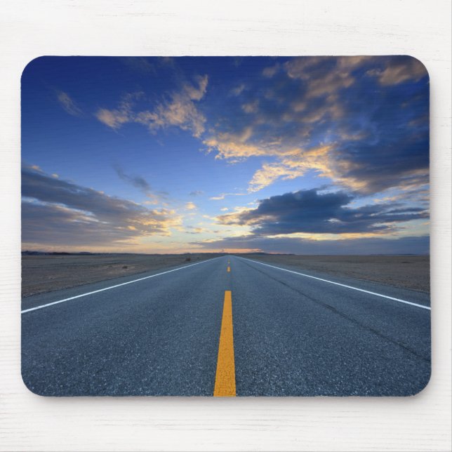 Highway at Sunrise Day Mouse Mat (Front)