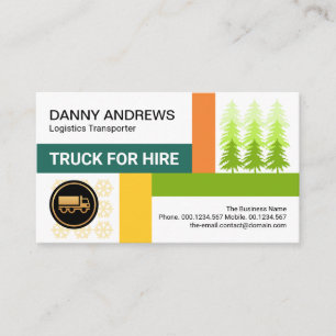 Highway Crossroads Road Map Truck Driver Business Card