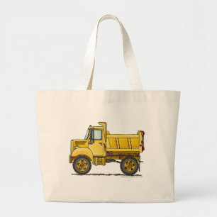 Highway Dump Truck Construction Bags/Totes Large Tote Bag