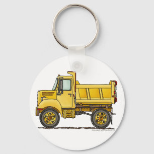 Highway Dump Truck Construction Key Chains