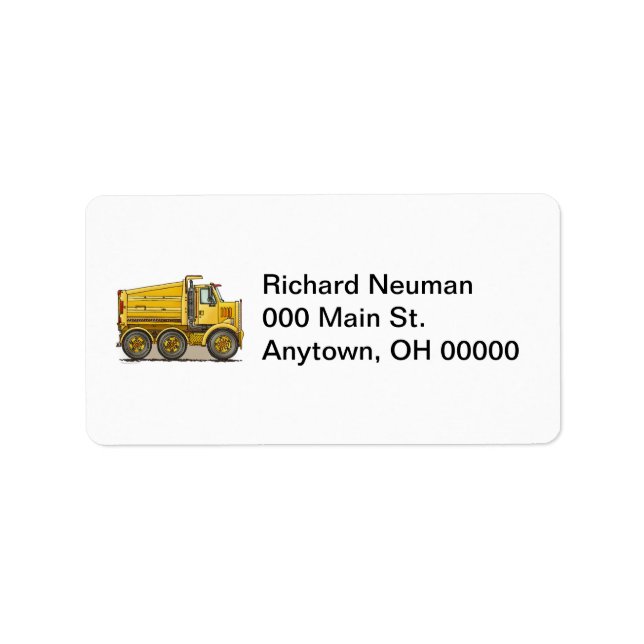 Highway Dump Truck Label (Front)