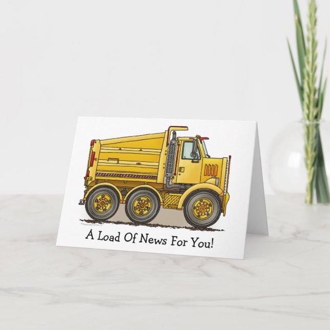 Highway Dump Truck Note Card (Front)