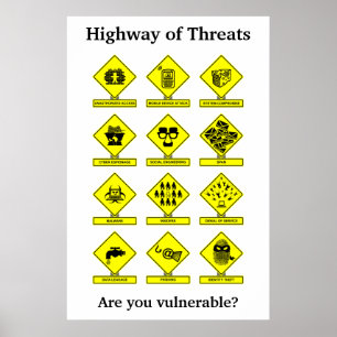Highway of Threats Security Awareness Poster