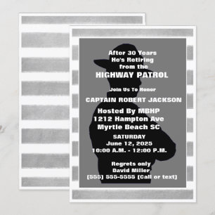 Highway Patrol Retirement Party Invitation