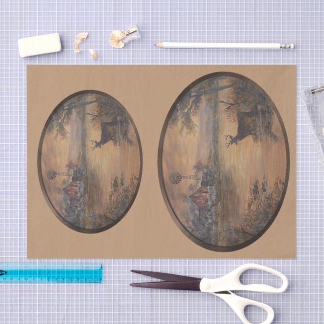 Highway Pond Oval Tissue Paper (Craft)