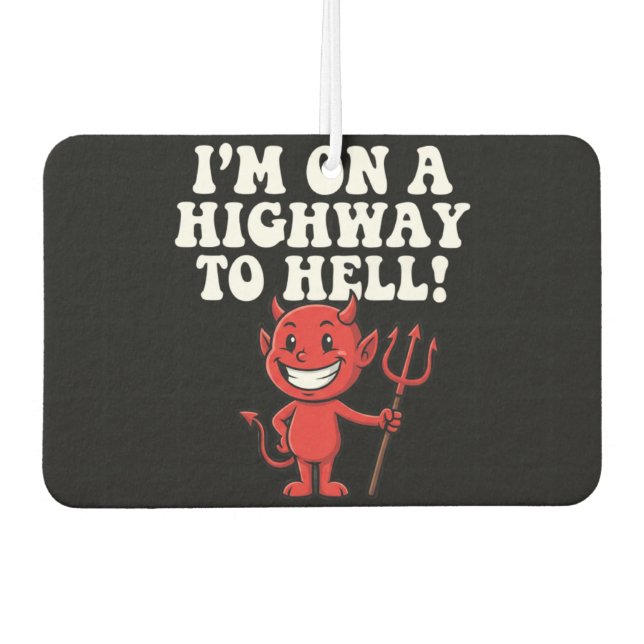 Highway to Hell Car Air Freshener (Front)