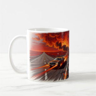 Highway to Hell Flames Rock Band Coffee Mug