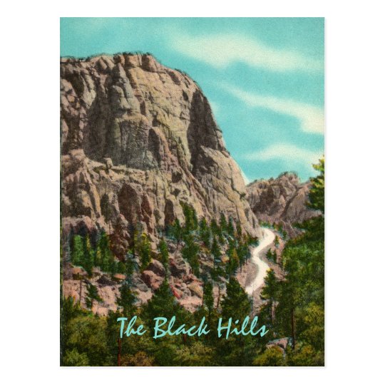 Highway to Mt. Rushmore Vintage Postcard